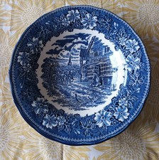 Royal Tudor Blue And White 'Coaching Inn' Series Soup Bowl Post Office 22.5cm