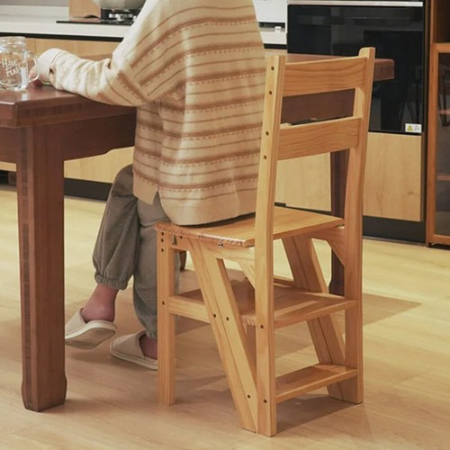 Solid wood kitchen - kitchen, ladder