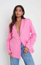 Pretty Lavish Womens Pink  Blazer