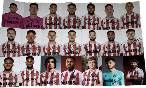 Signed 6x4 photos stoke - 23,