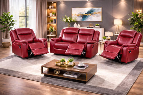 Burgundy red leather gel - red,