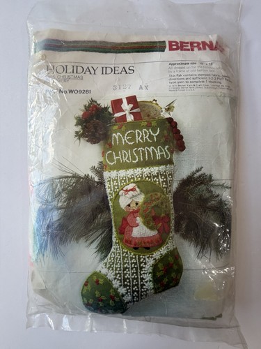 Christmas embroidery stocking - embroidery,