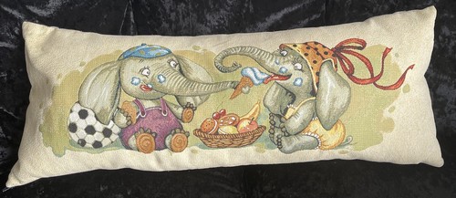 Tapestry cushion elephant - tapestry,