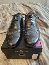 Jeff Banks Mens Black Leather