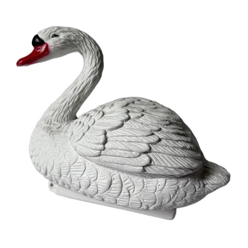Swan ornament white - white,