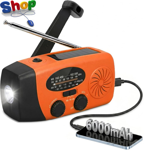 6000mah wind radio with - 6000mah,