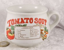 Tomato Recipe Soup Bowl Cup with single handle not used only displayed