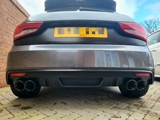 3.8" Exhaust Tips for Audi S1 8X - Push Fit - No Cutting - Black & Silver!