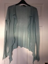 Great Plains Duck Egg Blue Wrap Cardigan, Size L