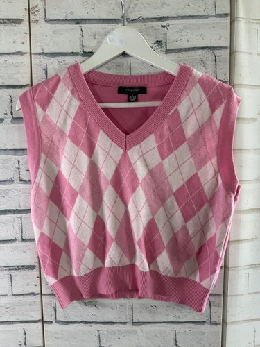Primark jumper vest pink - pink, white