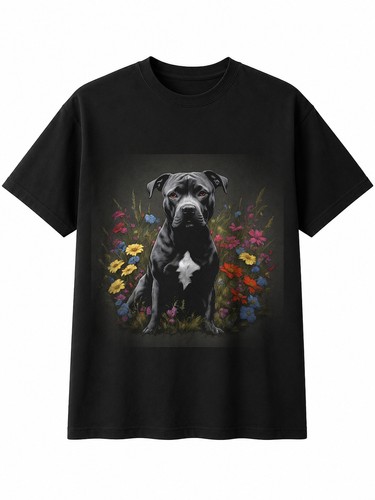 Greyscale staffordshire bull - greyscale,