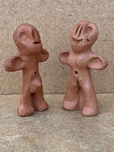 Pair lanzarote terracotta clay - lanzarote,