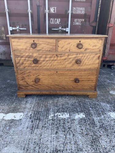 Victorian antique pine chest - pine,