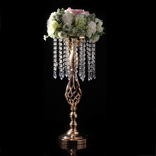 Gold crystal candelabra iron - candelabra,