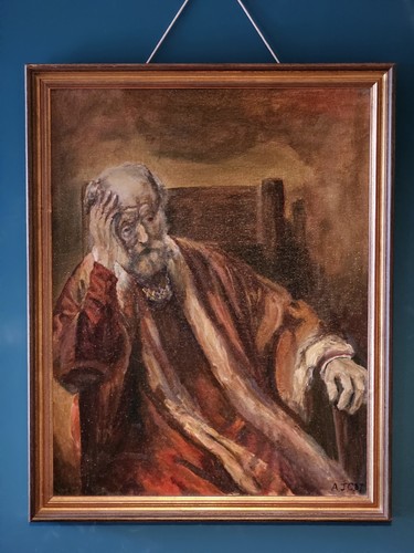 Framed signed oil - framed,, signed,
