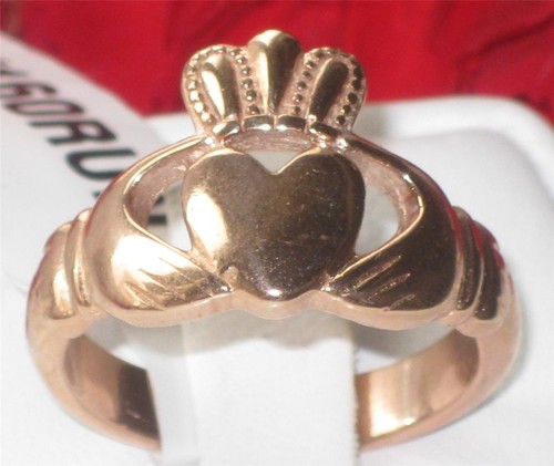 Rose gold claddagh ring - gold,