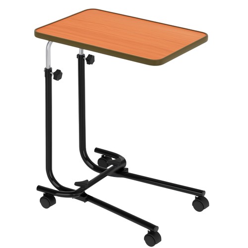 Over bed table with - wheels, –