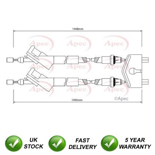 Hand brake cable rear centre - hand,