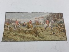 Vintage French Fox Hunting Scene Wall Hanging Tapestry 90x66cm