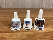 Set Of 3 x Miniature China Hand Bells 