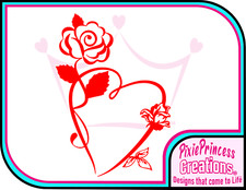 Flower C Rose Heart Vinyl