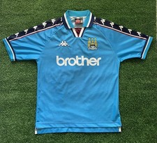 Original  Manchester City 1997/99 Kappa Home Football Shirt Brother (M  Mens)