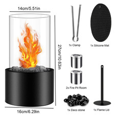 Fireplace Glass Burning LED