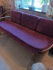 Ercol day bed and 2 x 203 chairs. Re-strapped and re-upholstered. Lovely pieces