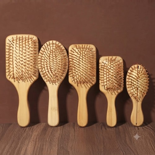 Natural bamboo wooden hair - bamboo,