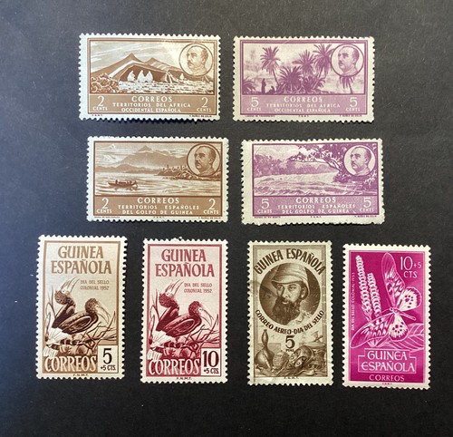 Spanish guinea stamps mint - spanish, 8