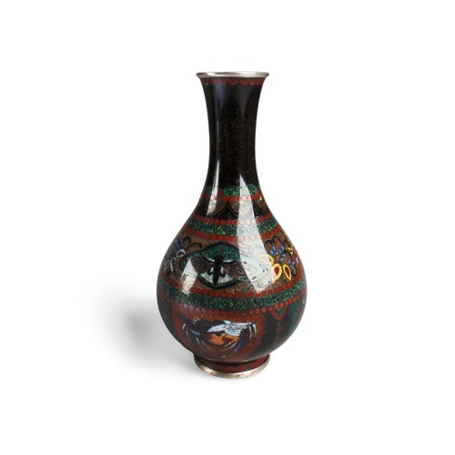Cloisonne vase - a,