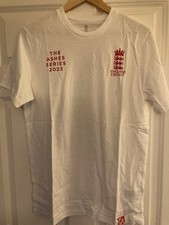 Official Ashes White Cricket T-shirt 2023 BRAND NEW IN BAG Size Small