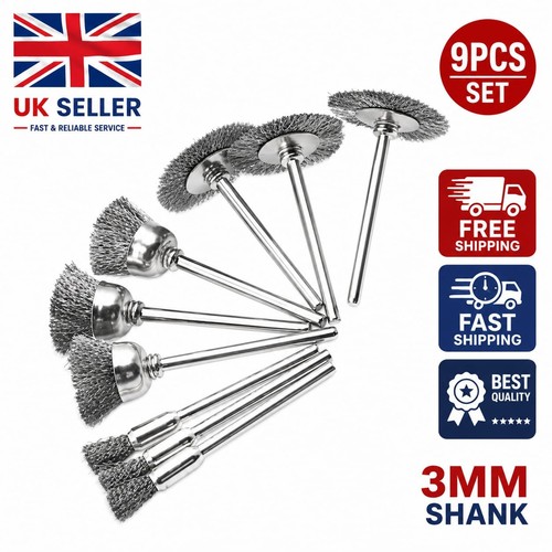 9pcs wire brush set - wire,