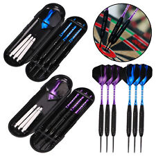 3pcs Professional Tungsten Darts Set, Steel Tip+Shaft+Flight+Barrel &Carry Case