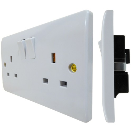 Amp double socket white - 13,