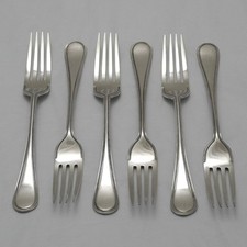 BEAD Design Edwardian J.W & T Sheffield Silver Service Cutlery Six Dessert Forks