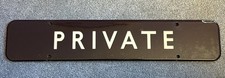 Original BR(W) PRIVATE Doorplate Enamel Sign