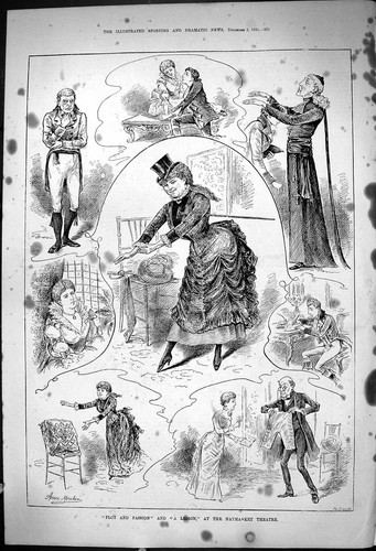 Antique print 1881 plot - print,