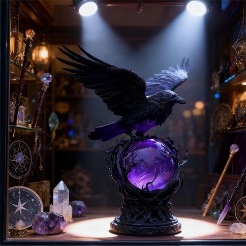 Halloween gothic raven - halloween, table