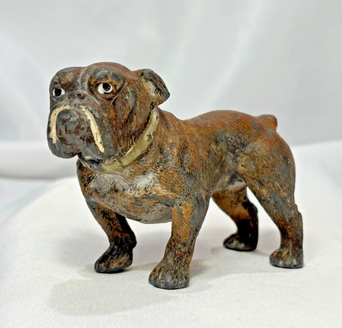 Vtg bulldog statue lead - bulldog,