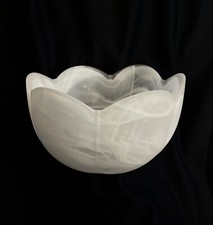 Deco Flower White replacement glass lamp shade Ceiling Wall Light for screw fix