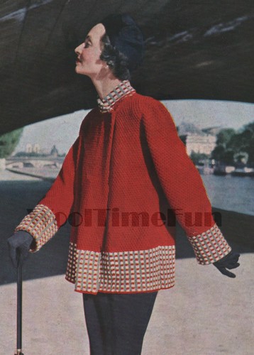 Knitting pattern womens 1950s - pattern,