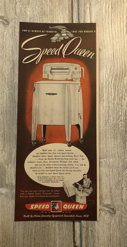 Vtg speed queen wash - queen, machine
