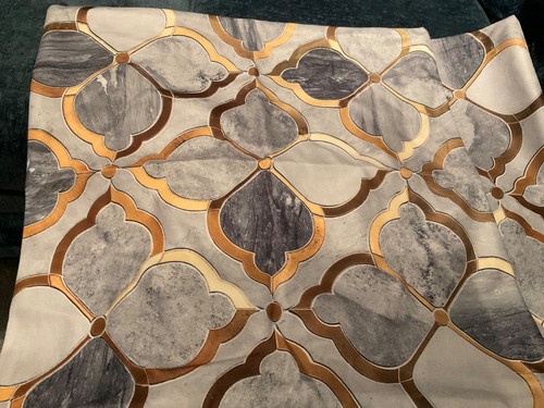 Cushion covers grey - x2, gold