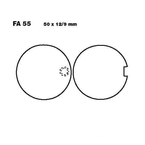Pair ebc brake pads - ebc, fa055