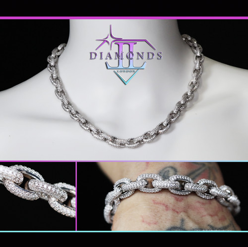Iced out chain diamond - out, chain,