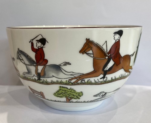 Coalport hunting scene sugar - hunting,