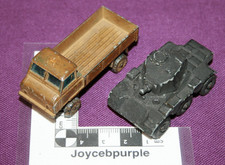Lesney Saladin & Corgi Husky FC Land Rover scale die cast models.