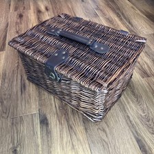 Marks & Spencer Wicker Basket M&S Hamper Picnic Storage Basket Box 15"