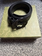 Unisex Black Gucci Monogram